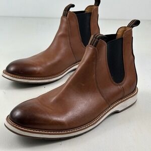 New Cole Haan Morris Chelsea Boots Men's 12 M Brown Leather Shoes Casual C33459
